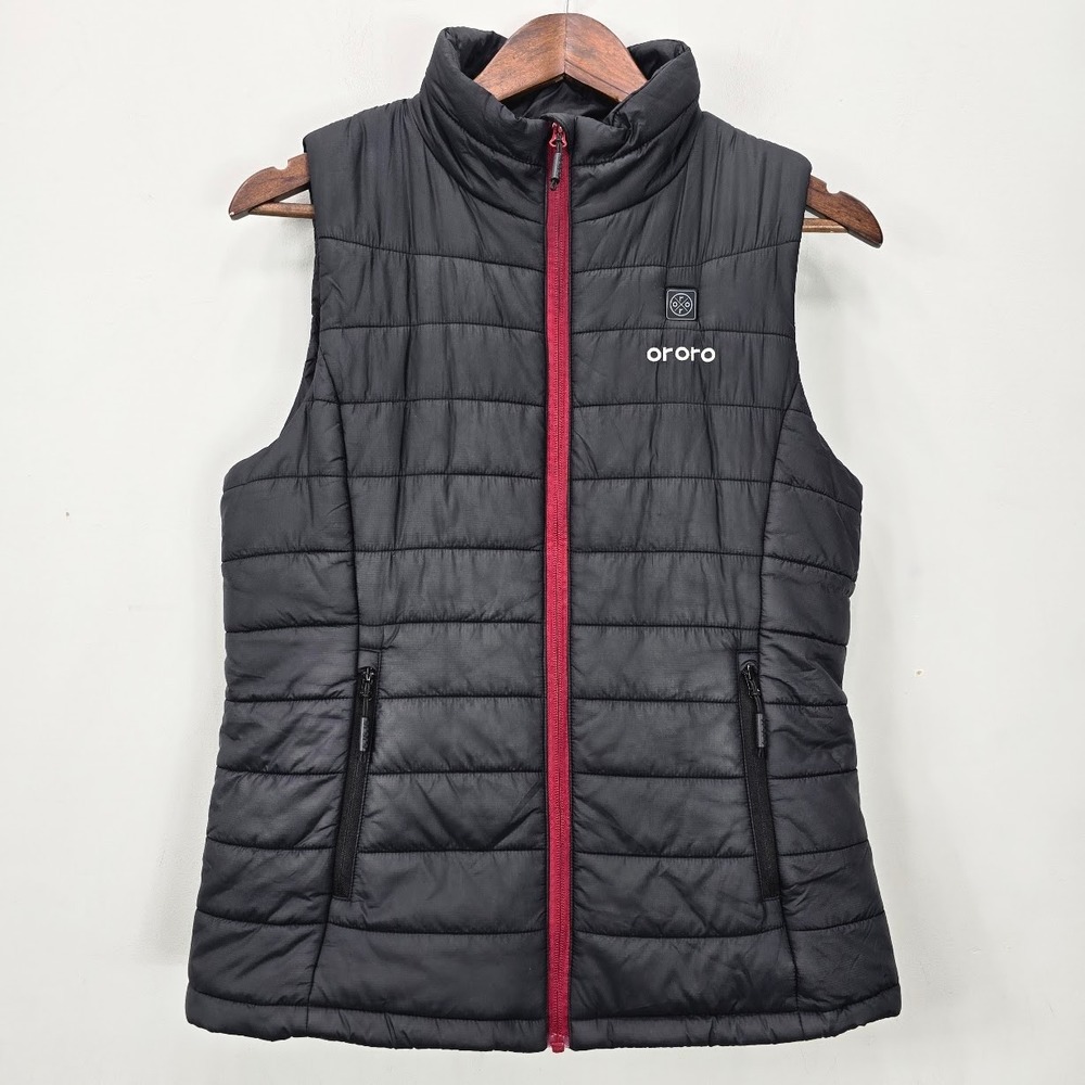 Ororo Heated Vest Womens Small Black Full Zip Insulated Puffer NO Battery
